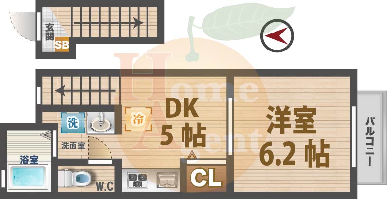東京メトロ丸ノ内線 新高円寺駅 徒歩14分 2階建 築20年の間取り写真