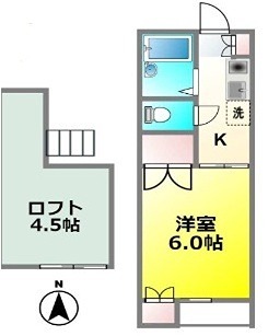 ＪＲ中央線 東小金井駅 徒歩10分 2階建 築37年の間取り写真
