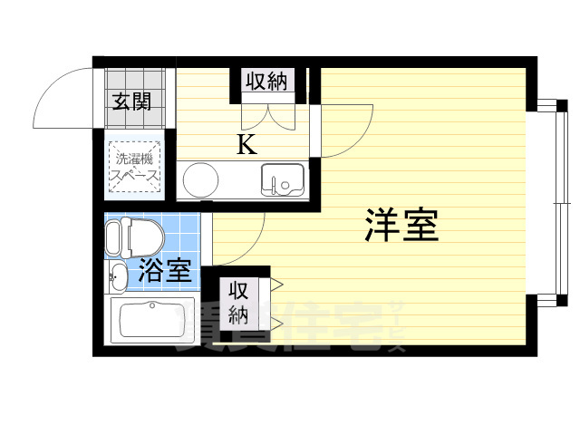 近鉄奈良線 生駒駅 徒歩10分 5階建 築41年の間取り写真