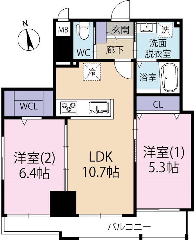 クレスト西小倉の間取り写真