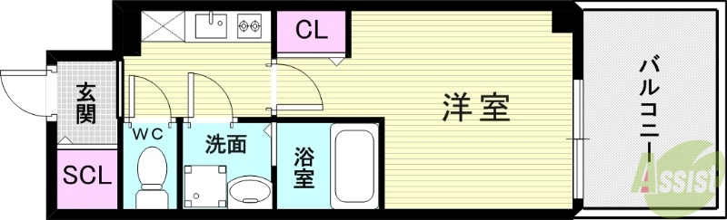 ソルメルディア神戸MJCの間取り写真