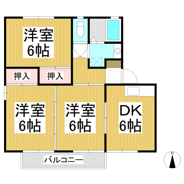 ラベンダーハイツ新井 D棟の間取り写真