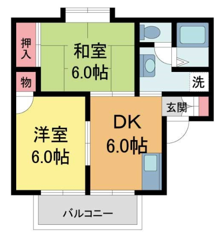 セジュールたわらの間取り写真