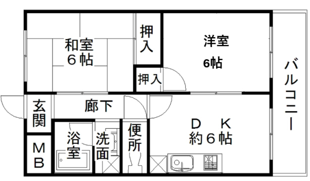 地下鉄千日前線 阿波座駅 徒歩5分 10階建 築42年の間取り写真