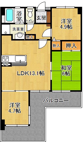 パサージュ福山木之庄の間取り写真