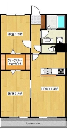 ＪＲ豊肥本線 南熊本駅 徒歩27分 12階建 築11年の間取り写真