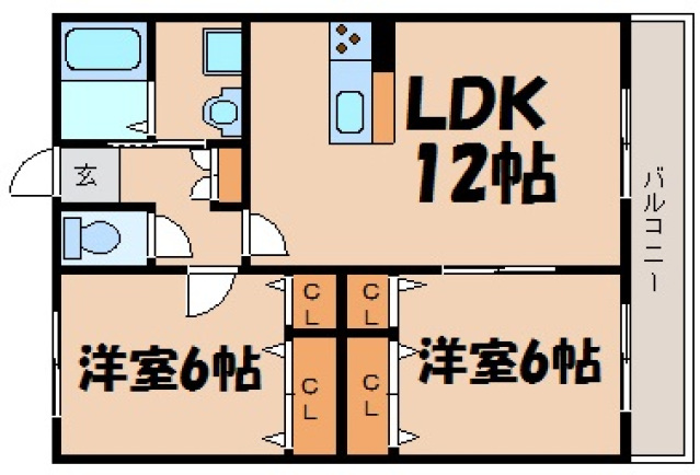 安芸郡海田町国信のマンションの間取り