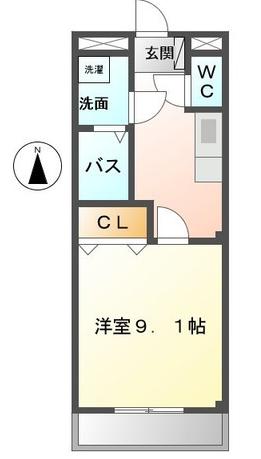 大府市北崎町のアパートの間取り