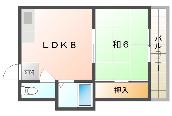 栄和マンションの間取り