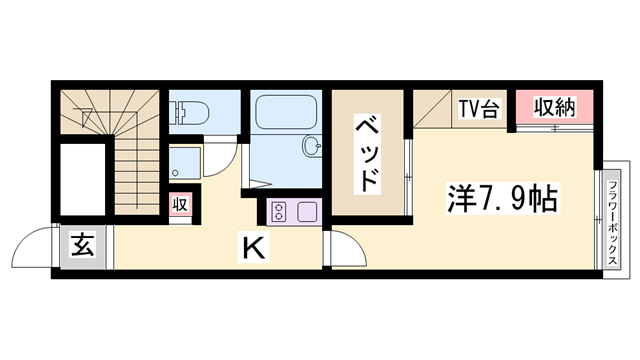 レオパレスカモミールの間取り