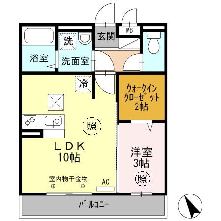 ノア東山Ｂ棟の間取り