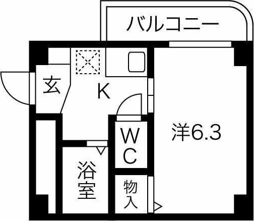 尼崎市神田中通のマンションの間取り