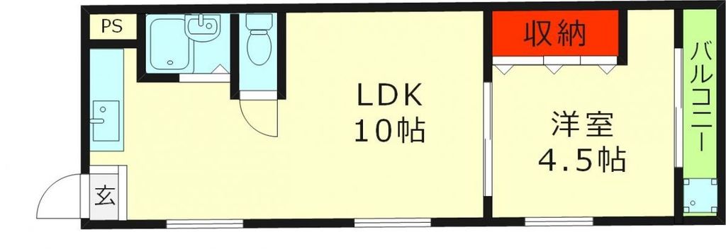 ハイツ濱2号館の間取り