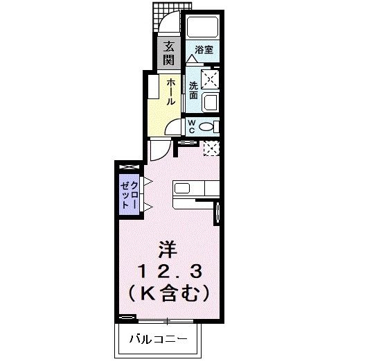 半田市一本木町のアパートの間取り