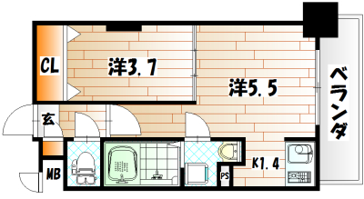 No.63 オリエントキャピタルタワーの間取り