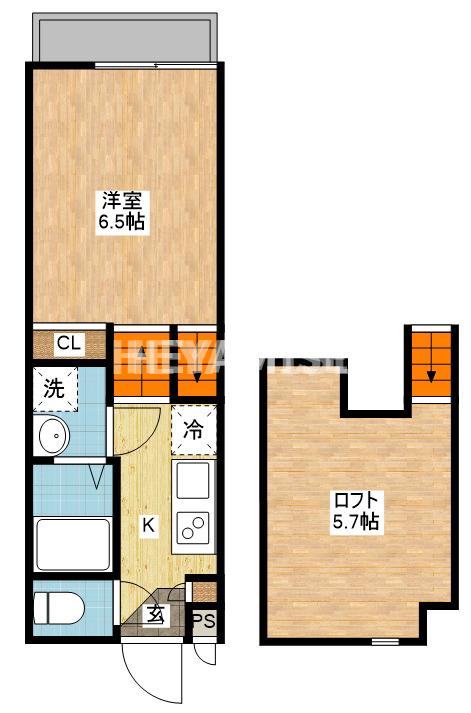 諫早市西郷町のアパートの間取り