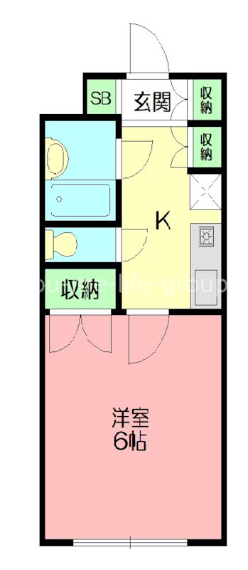 南足柄市和田河原のアパートの間取り