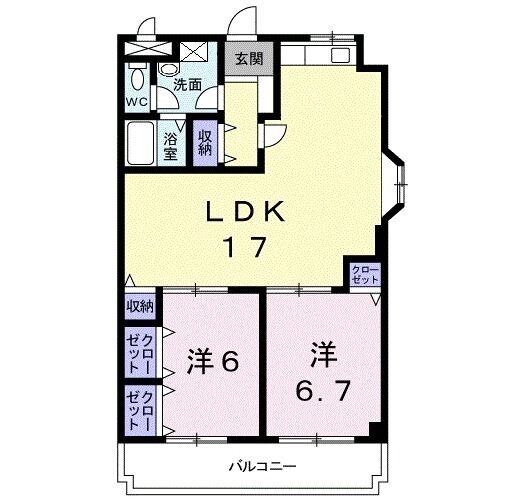 河内長野市中片添町のマンションの間取り