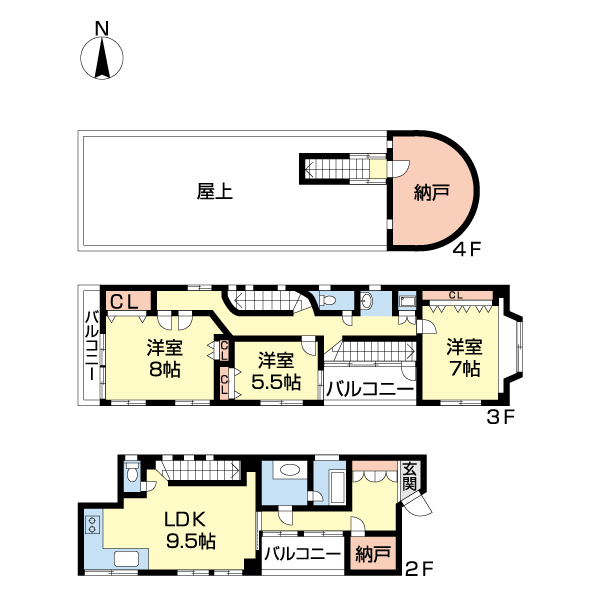 和歌山市本町のマンションの間取り