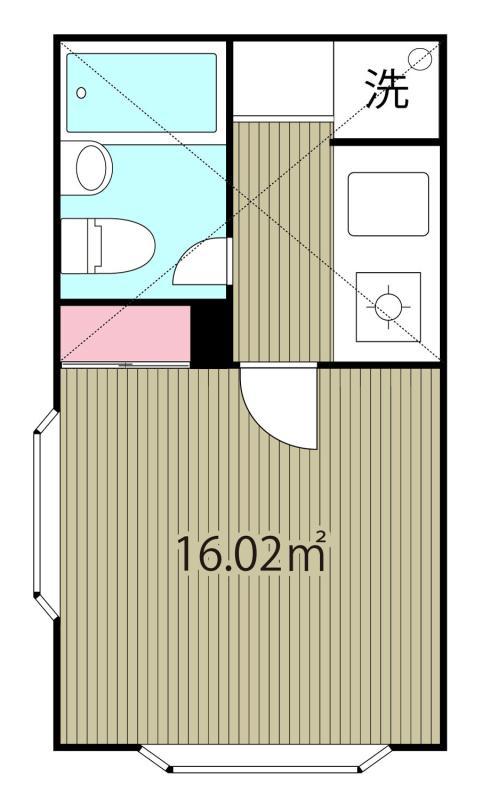 ロ－ズアパ－トＦ２６番館(F-026)の間取り