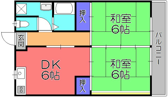 山路東陽ハイツの間取り