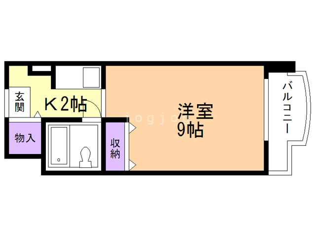 札幌市北区北二十条西のマンションの間取り