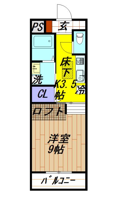 【静岡市駿河区西脇のマンションの間取り】