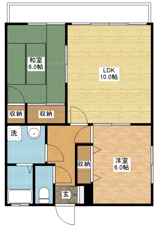 長崎市上野町のマンションの間取り