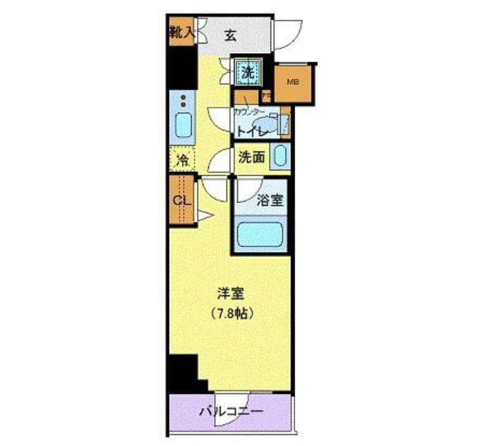 板橋区大山金井町のマンションの間取り