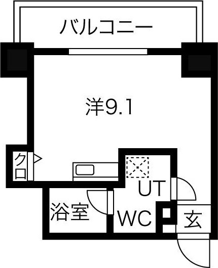 札幌市中央区南七条西のマンションの間取り