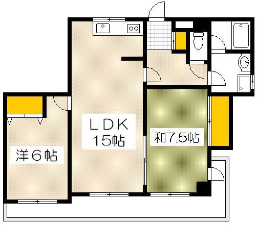 広島市西区古江西町のマンションの間取り