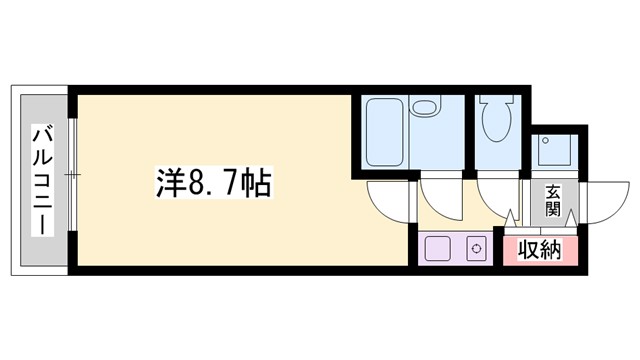 ダイアパレス姫路大手前通西の間取り