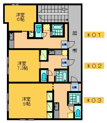 ベルトピア郡山５０９の間取り