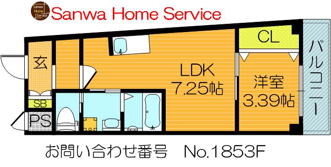 シャンブル門真南の間取り