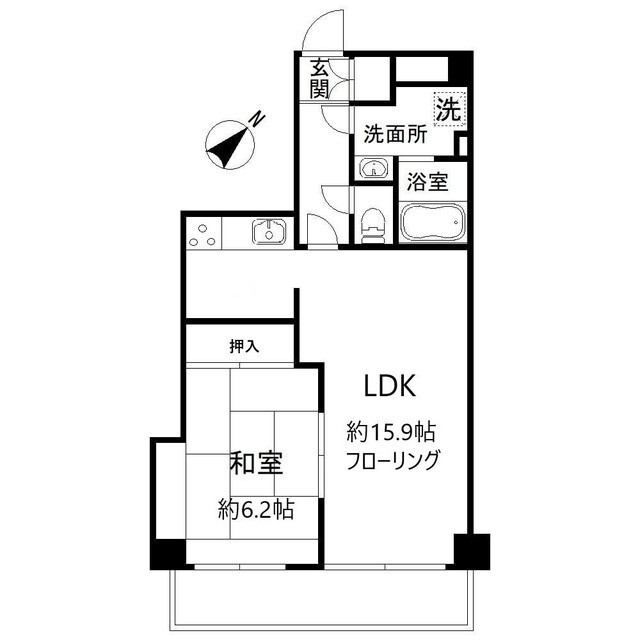 Ｎ－ｆｌａｔｓ　横浜大岡の間取り