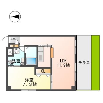 宇治市大久保町のマンションの間取り