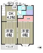 所沢市大字中富のアパートの間取り