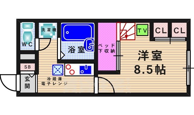 【茨木市西太田町のアパートの間取り】