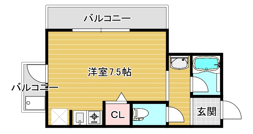 大阪市住吉区長居のマンションの間取り