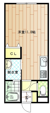 旭川市緑が丘二条のアパートの間取り