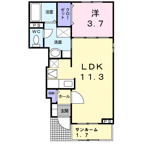 グローヴ　イーケーの間取り