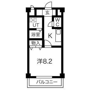 ジュネス御堂坂Aの間取り