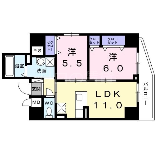 品川区東大井のマンションの間取り