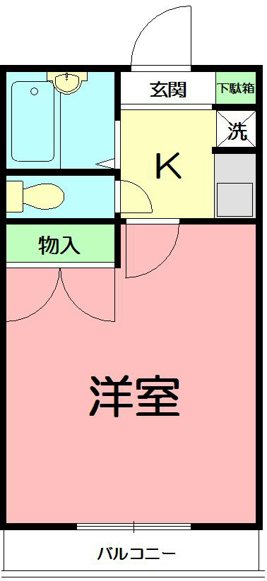 【厚木市愛名のマンションの間取り】