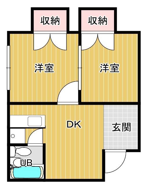 宇部市西本町のアパートの間取り