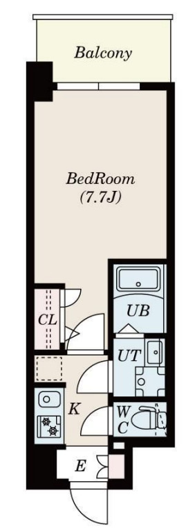 S-RESIDENCE難波大国町dominaの間取り