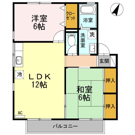 フロール大広A棟の間取り