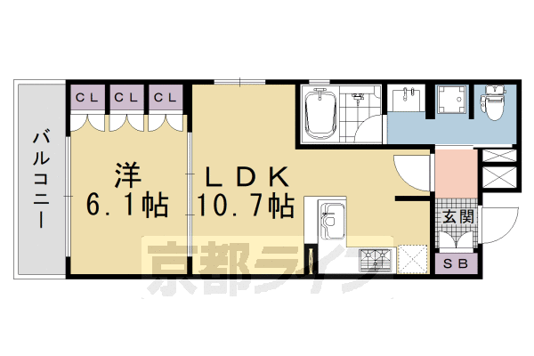 リーガル京都河原町四条南の間取り写真