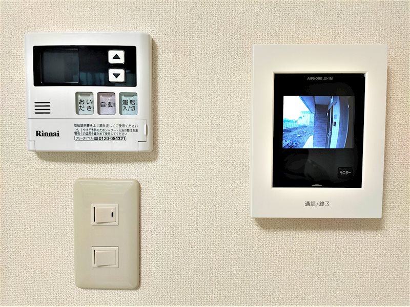 セキュリティ　モニター付きインターフォンを採用し、防犯も安心です。