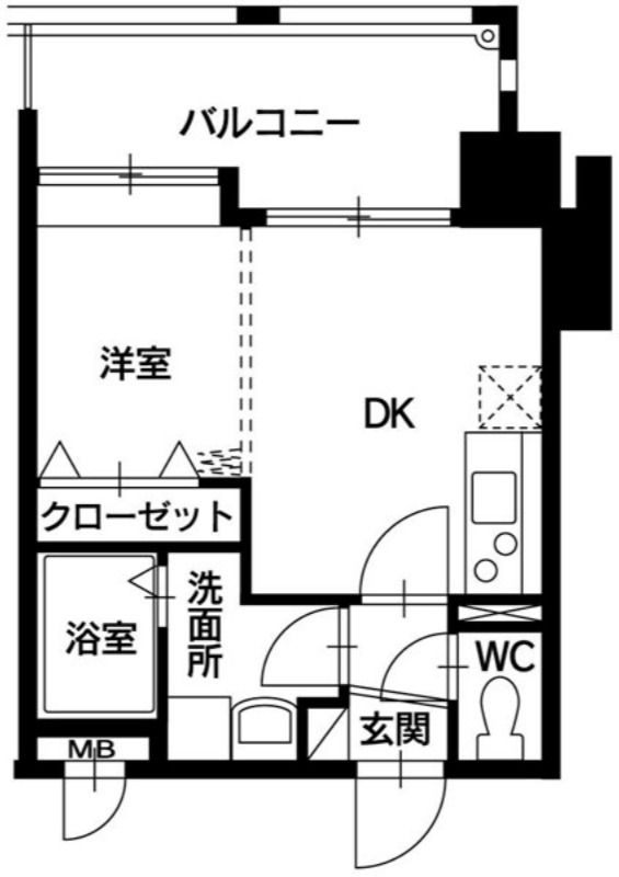 ＪＲ筑肥線 姪浜駅 徒歩2分 13階建 築26年の間取り写真
